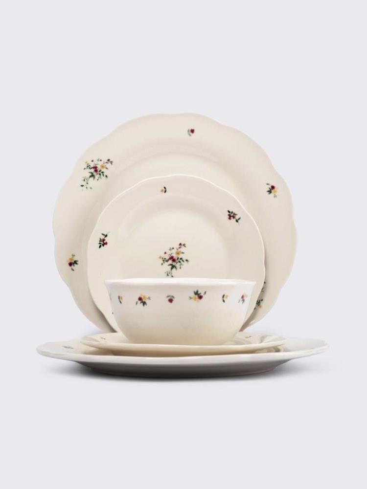 Сервиз обеденный, 6 перс, 18 пр, фарфор N, белый, Цветы, Meadow