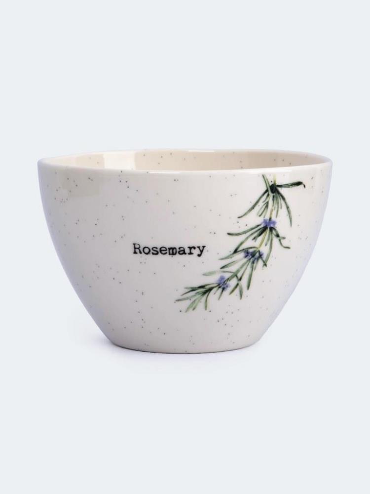 Салатник, 14х8 см, 730 мл, фарфор N, белый, в крапинку, Розмарин, Herbarium new