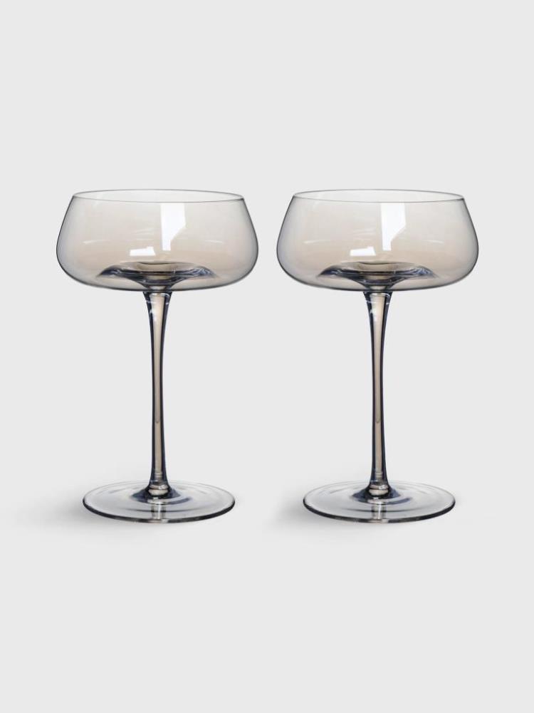 Бокал-креманка для шампанского, 270 мл, 2 шт, кристальное стекло, перламутр, Opera polar