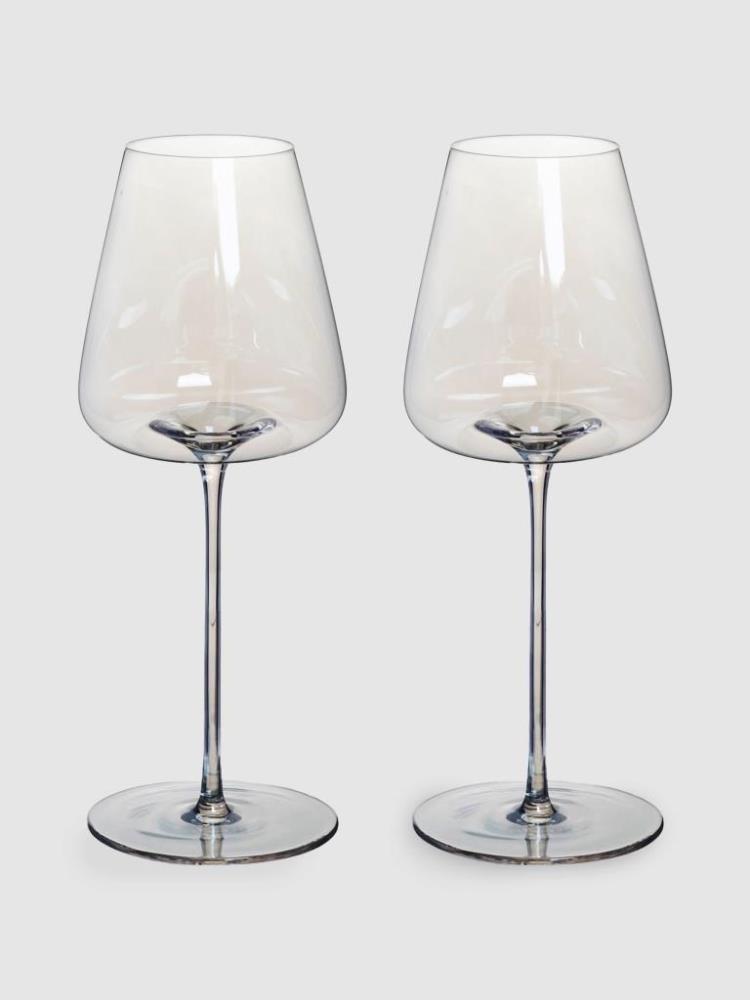 Бокал для красного вина, 480 мл, 2 шт, кристальное стекло, перламутр, Opera polar