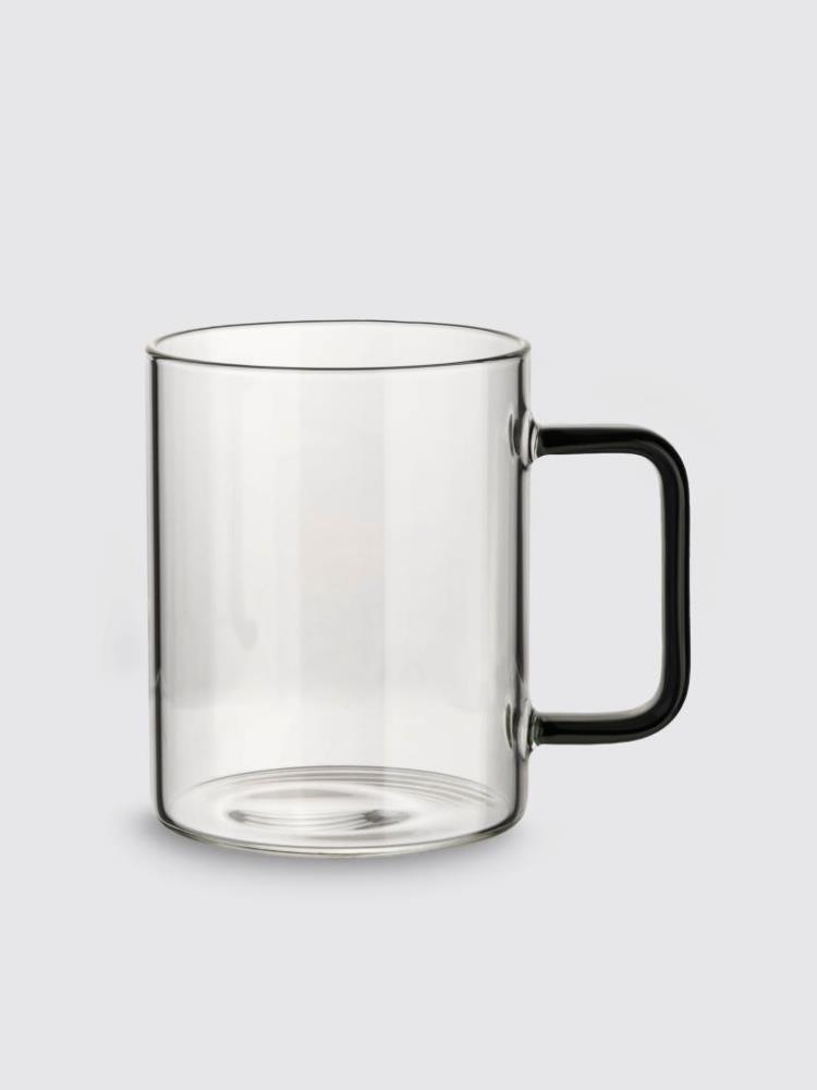 Кружка, 400 мл, стекло Б, с серой ручкой