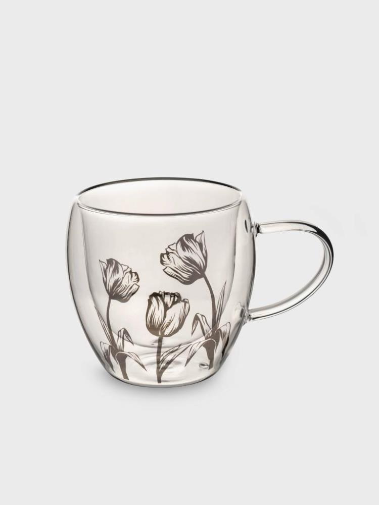 Кружка, 250 мл, стекло Б, Тюльпаны, Wind-deco
