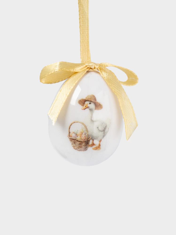 Подвеска, пасхальное яйцо, 4 см, пенопласт, Гусь с корзинкой, Interior Easter