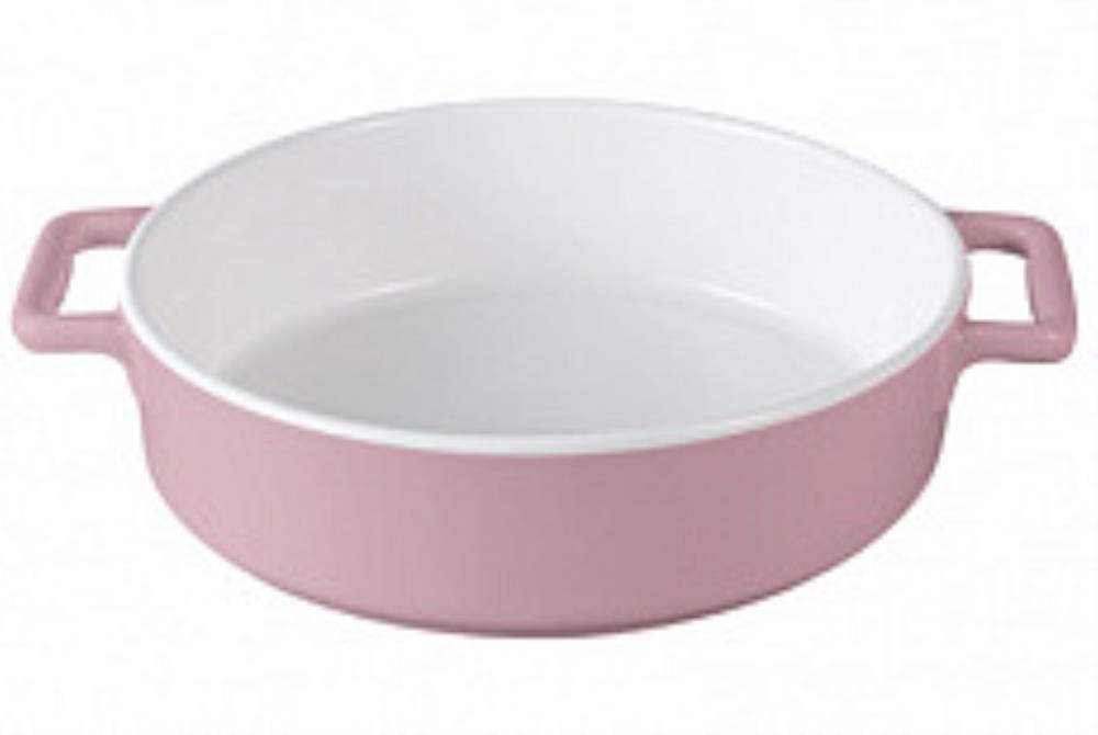 Форма керам кругл 28х22,5х6,5см розовый Twist TM Appetite
