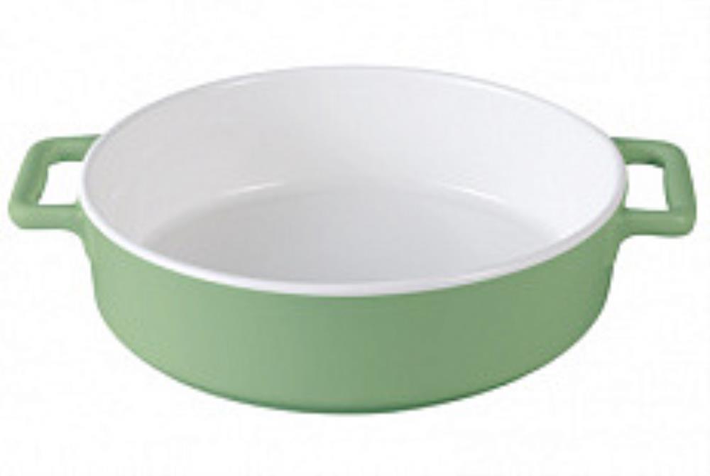 Форма керам кругл 33,5х27х6,5см зеленый Twist TM Appetite