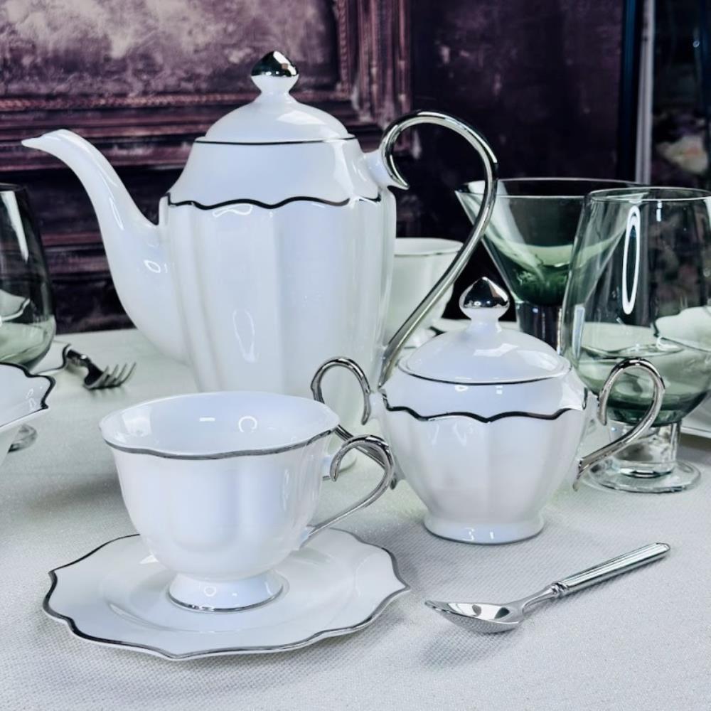 205-590 Чайный сервиз 14пр. 250 мл MAGNOLIA SILVER в под.уп.(х3)Фарфор