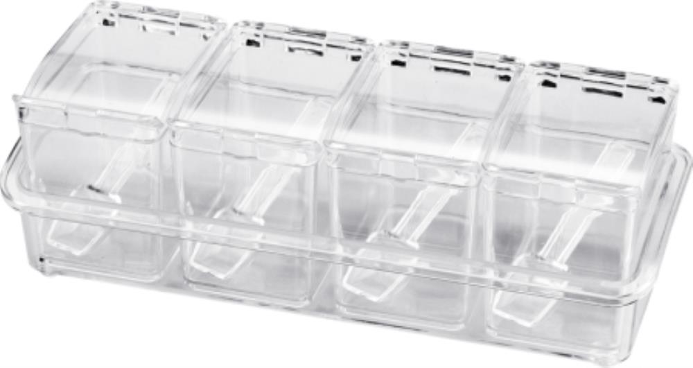 93-DE-CA-30-04 Набор контейнеров 23,5х7,5х9,5см, Linea DESCO пластик