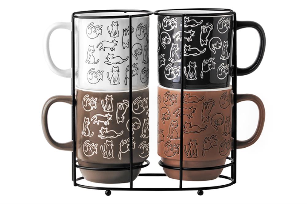 Набор 4 кружек 400 мл 12*8,5*11см 