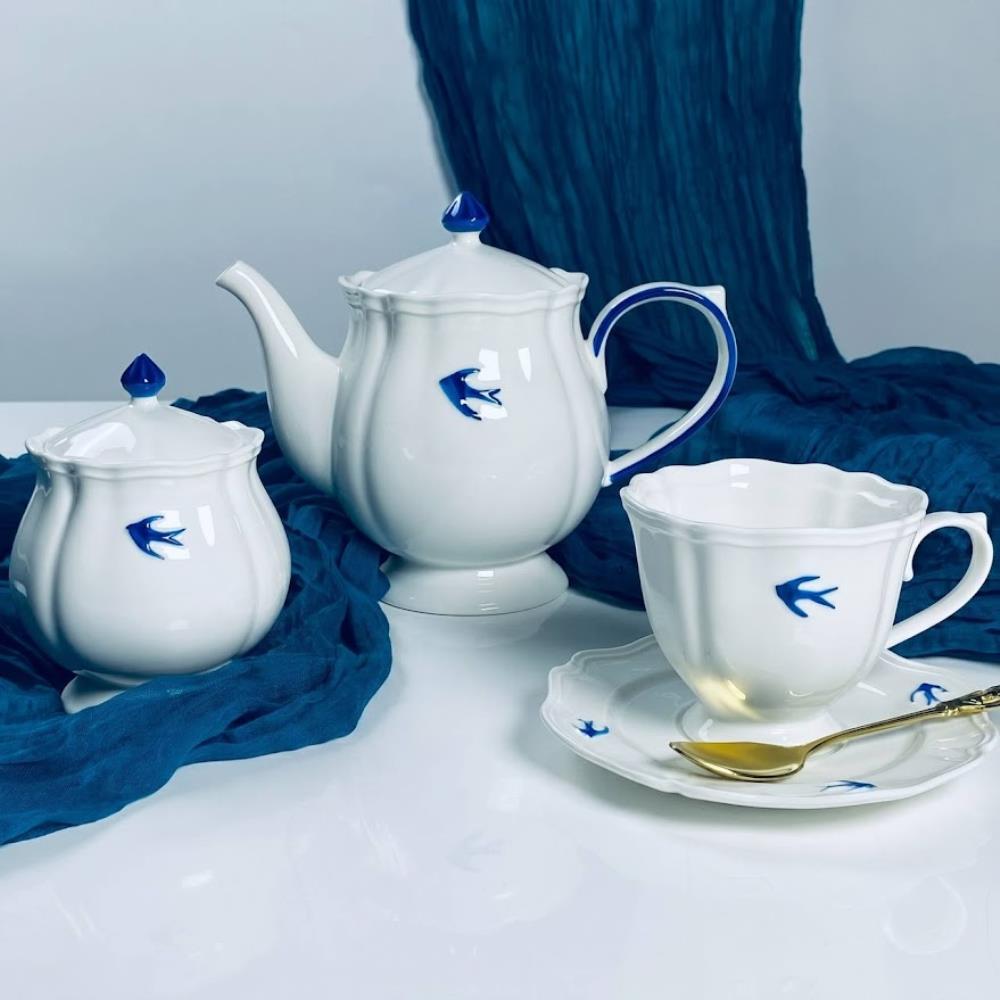 164-156 Чайный сервиз 16пр. ЛАСТОЧКИ в под.уп.(х4)Фарфор