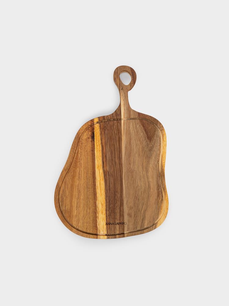 Доска разделочная, 30х20 см, с ручкой, дерево, фигурная, Timber