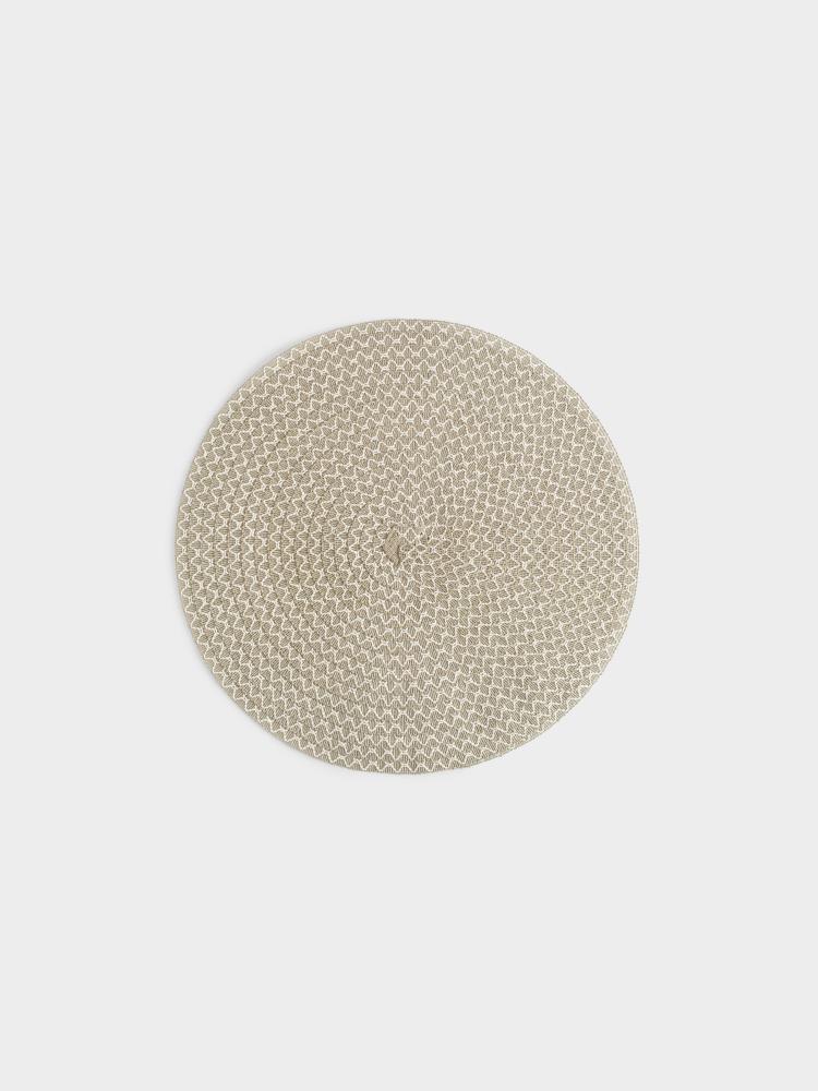 Салфетка под приборы, 38 см, целлюлоза, круглая, зеленая, Matera
