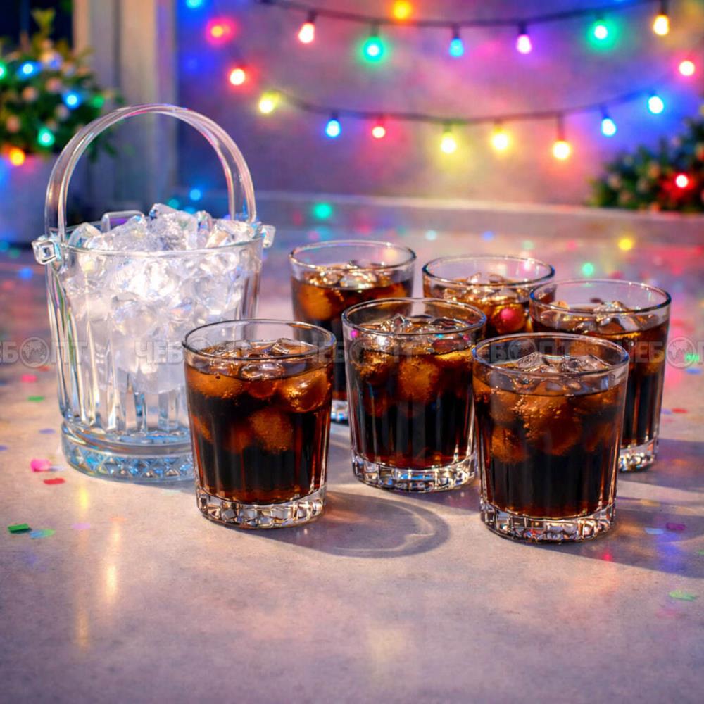 005 L7 DMBT Набор 6 стаканов для виски 285 мл с ведром для льда 900 мл