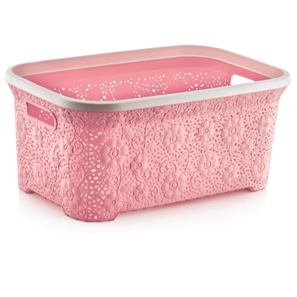 Корзина АЖУРНАЯ 35 лт розовый (12) шт Корзина АЖУРНАЯ 35 лт розовый (12) шт