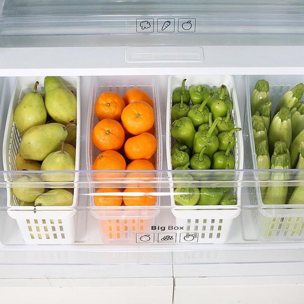 Корзинка для продуктов в холодильник (125*299*175)mm белая  (36 шт)