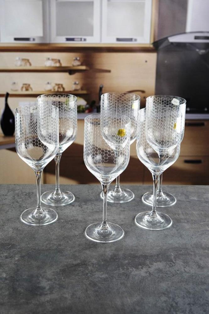 Набор бокалов для вина 400 мл Соты (6 шт) Набор бокалов для вина 400 мл Соты (6 шт)