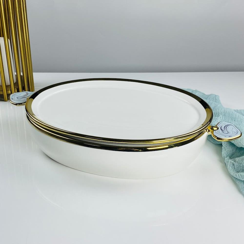 133-474 Овальное блюдо 43см с крышкой/блюдо ЛАЗУРИТ в под.уп.(х6)Фарфор 133-474 Овальное блюдо 43см с крышкой/блюдо ЛАЗУРИТ в под.уп.(х6)Фарфор