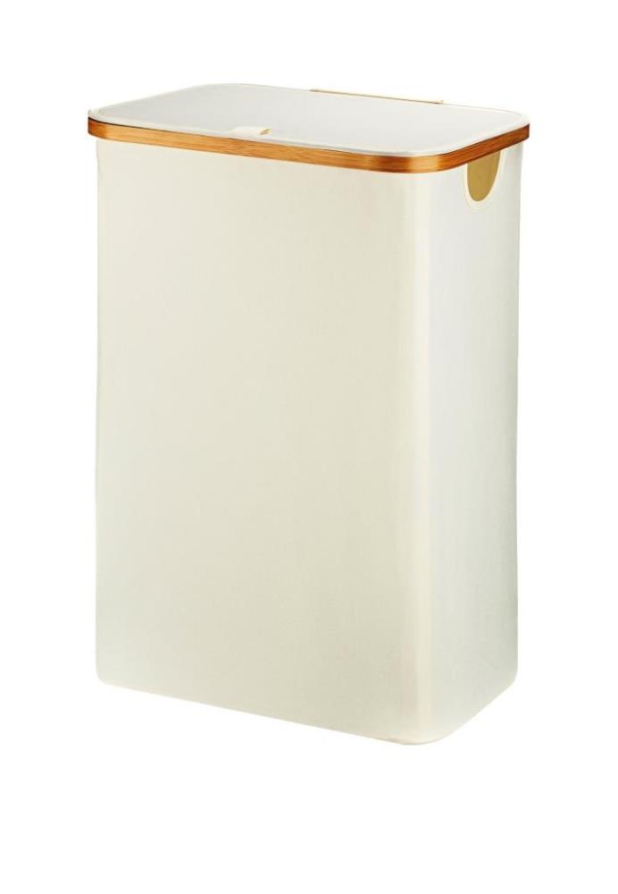 Корзина для белья 40*30*60 см с крышкой, молочная