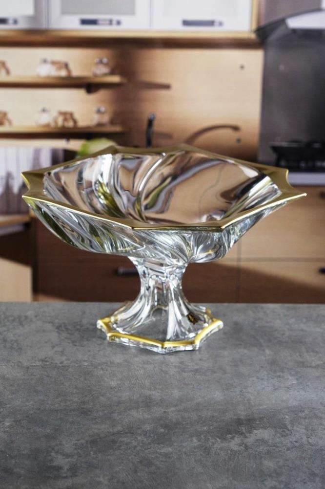 Neptune Gold AS Crystal Фруктовница на ножке 33 см Neptune Gold AS Crystal Фруктовница на ножке 33 см