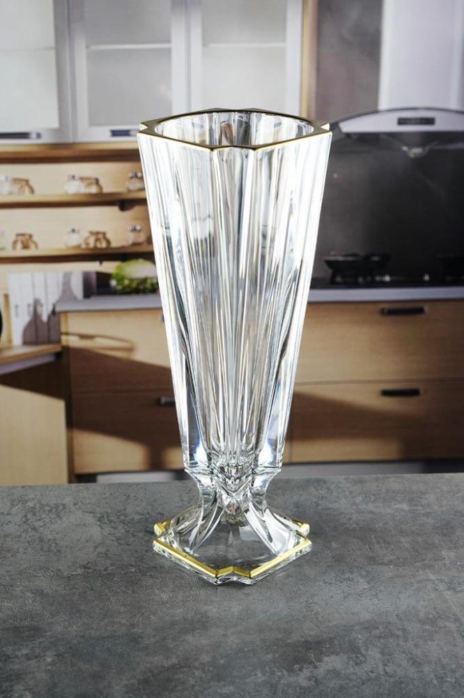 Metropolitan Ваза на ножке Матовое золото 43,5см Metropolitan Ваза на ножке Матовое золото 43,5см