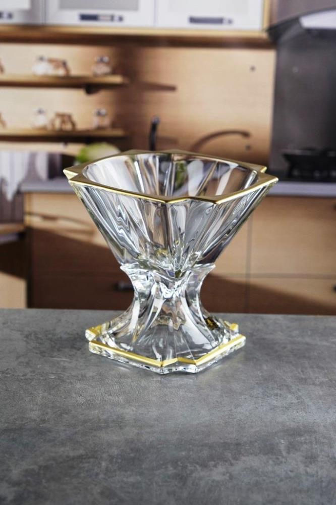 Metropolitan Конфетница на ножке Матовое золото 21,5 см Metropolitan Конфетница на ножке Матовое золото 21,5 см