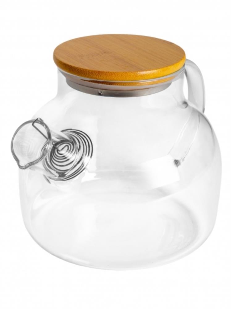 PURE Чайник заварочный 1000мл с бамбуковой крышкой