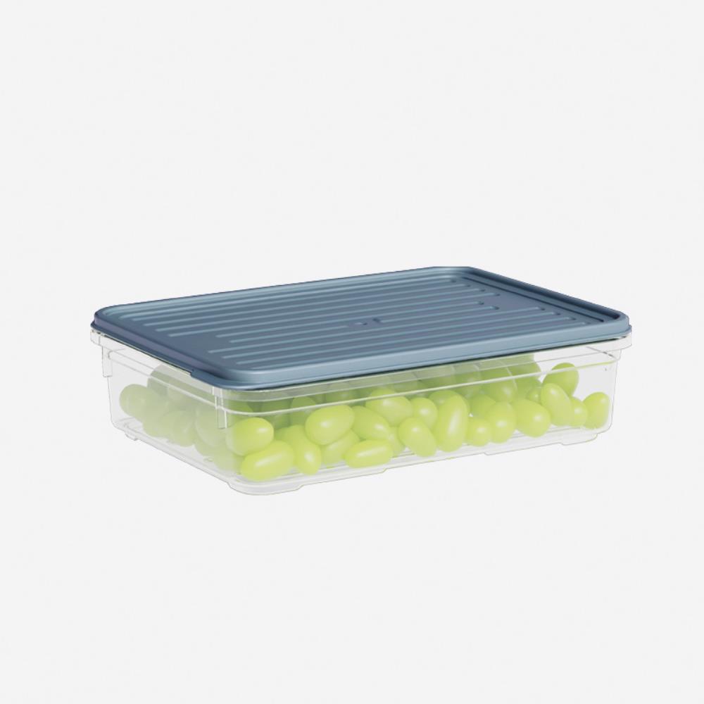 Лоток с крышкой 1100 мл серый 140*200*55 (24)