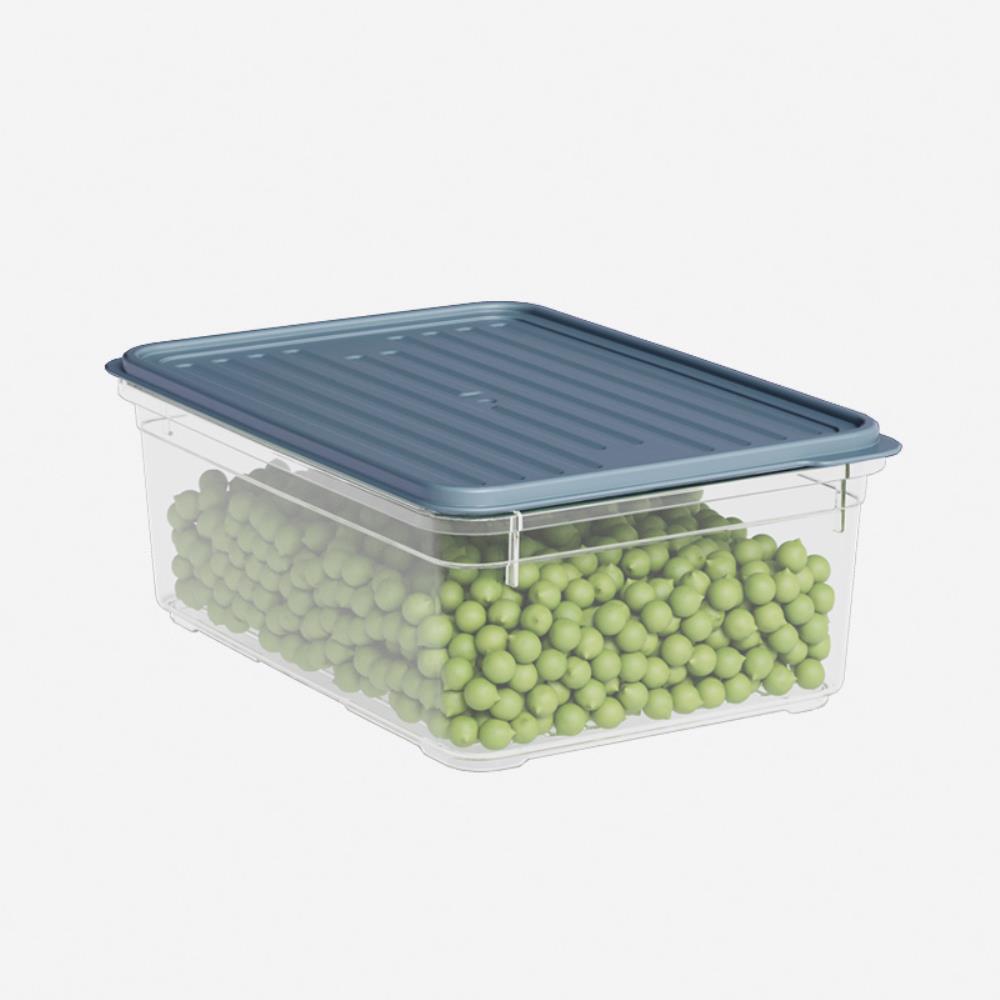 Лоток с крышкой 1600 мл серебристо-серый 140*200*80 (24)