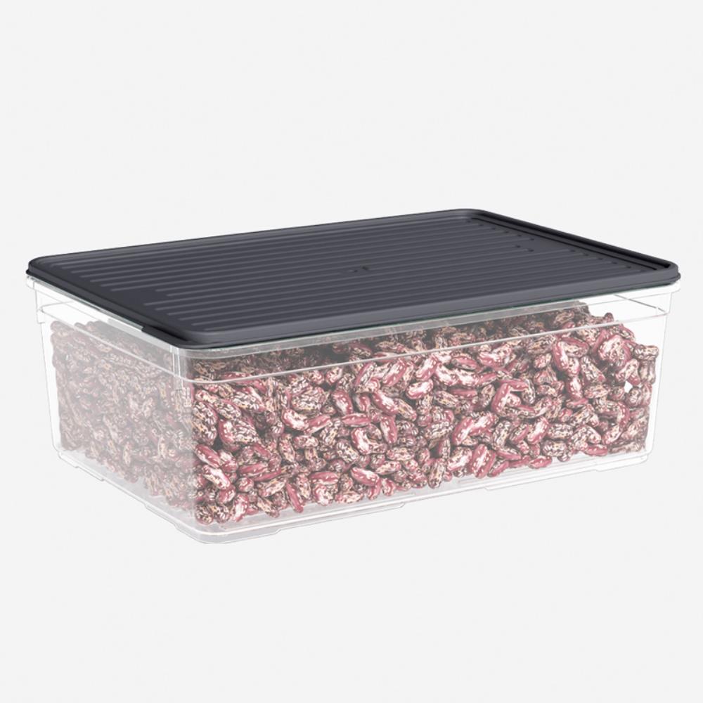 Лоток с крышкой 4300 мл антрацит 195*295*105 (24)