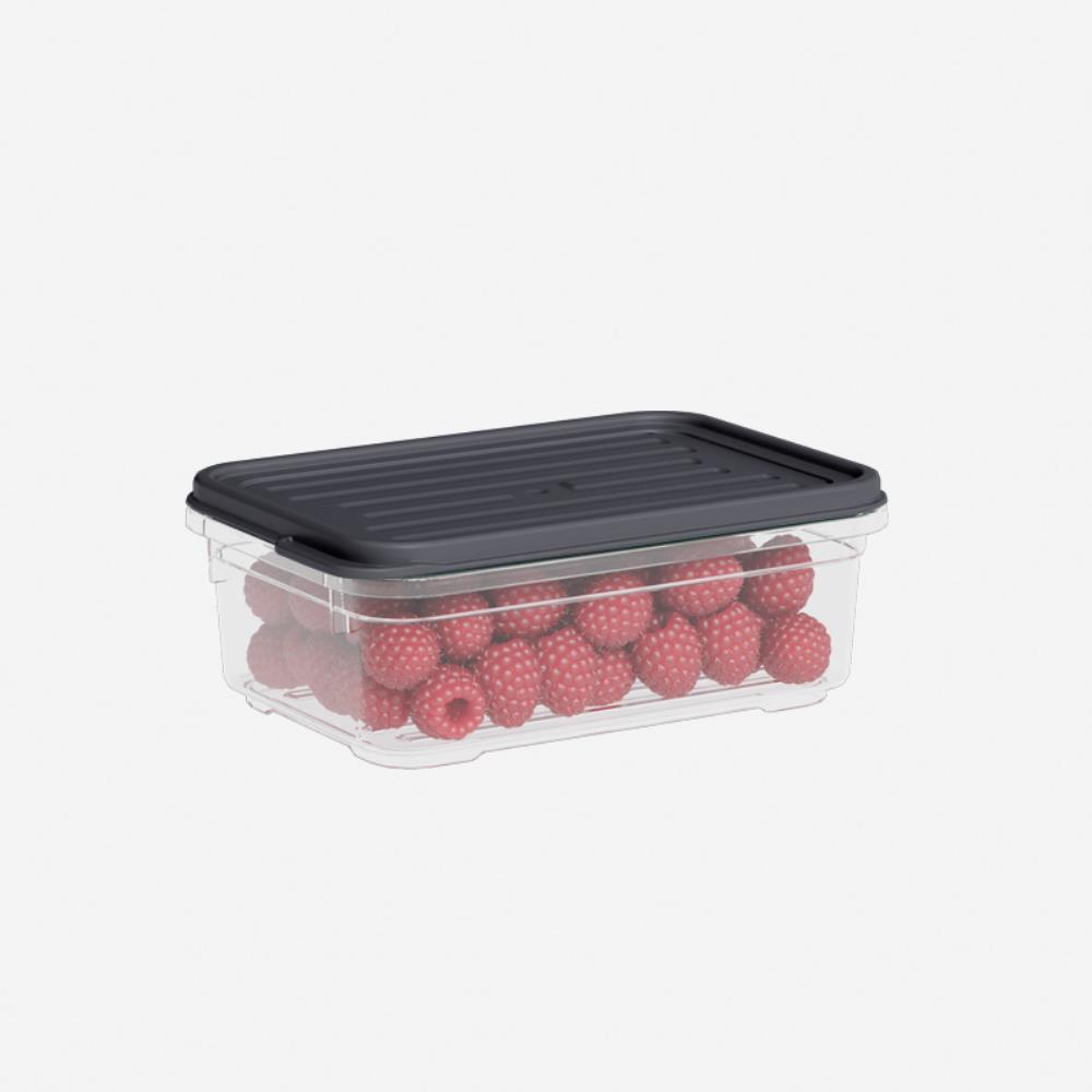 Лоток с крышкой 500 мл антрацит 95*150*55 (24)