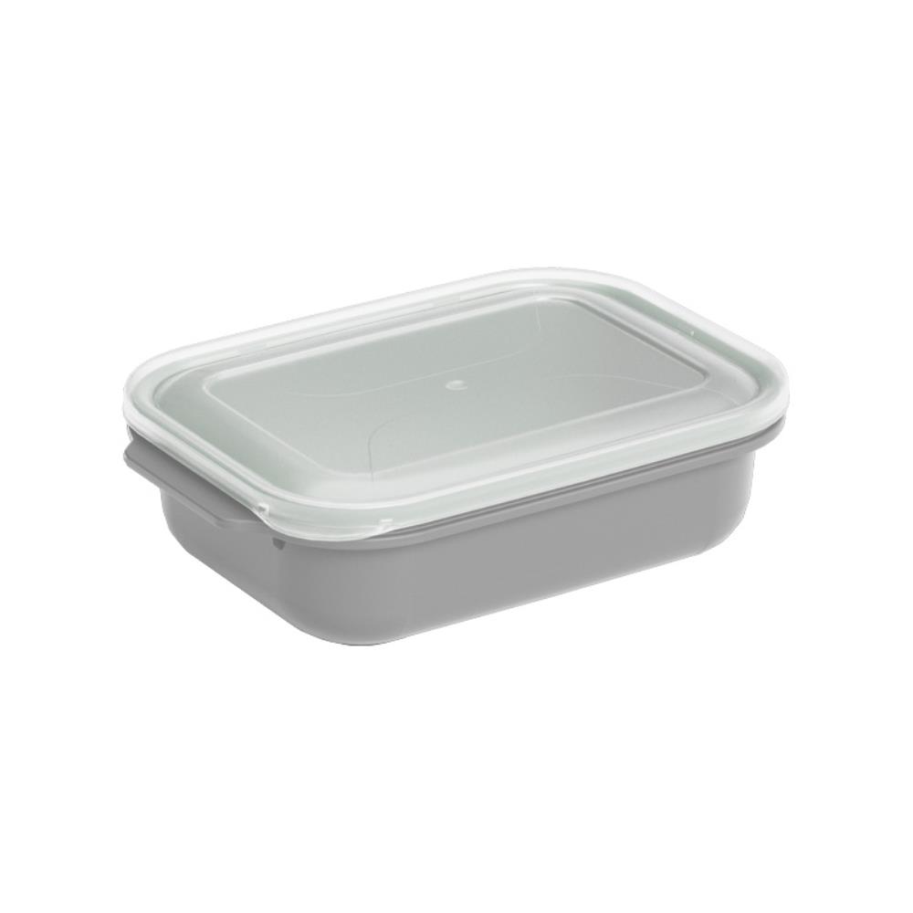 Прямоугольный контейнер 1300 мл серебристо-серый  155*225*65 (24)