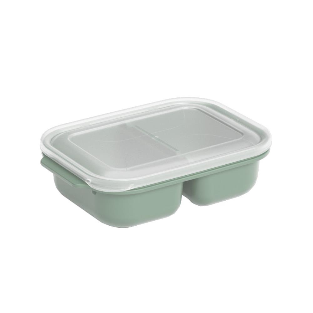 Прямоугольный контейнер 2*600 мл оливковый 155*225*65 (24)