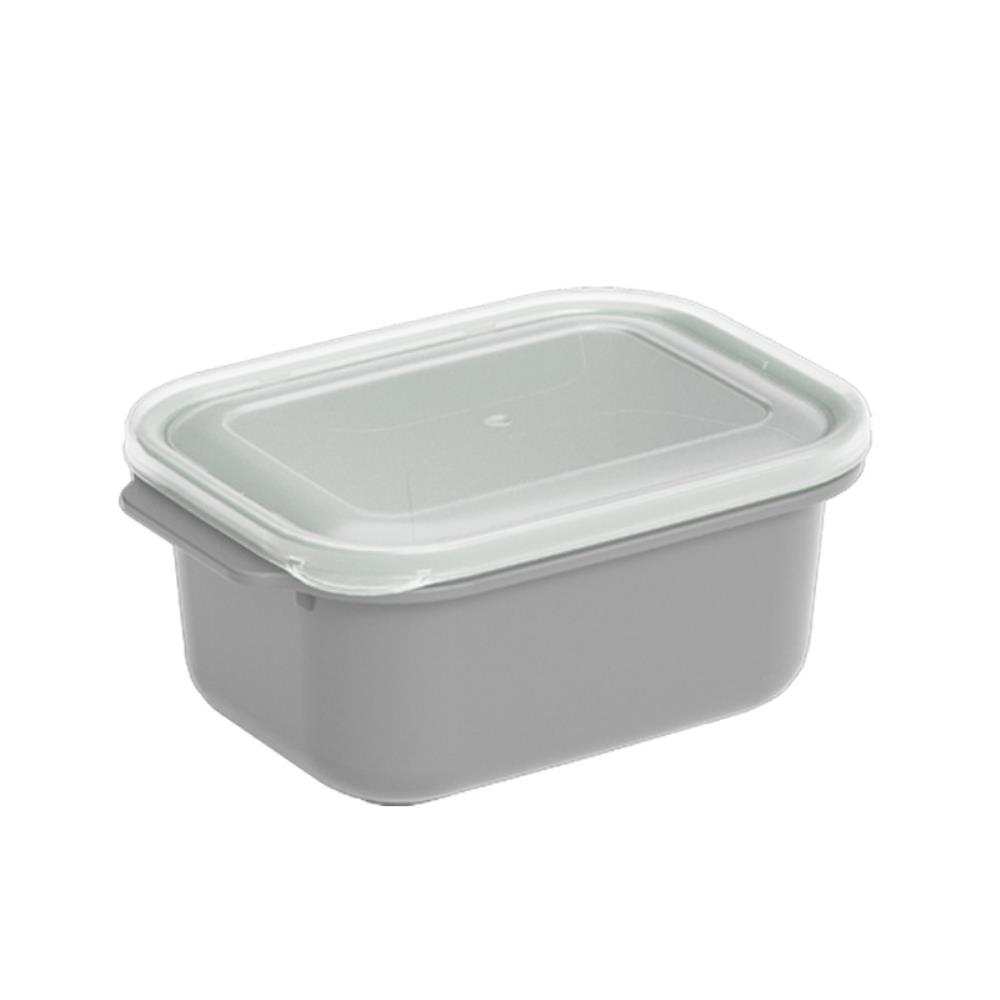 Прямоугольный контейнер 2000 мл серебристо-серый 155*225*95 (24)