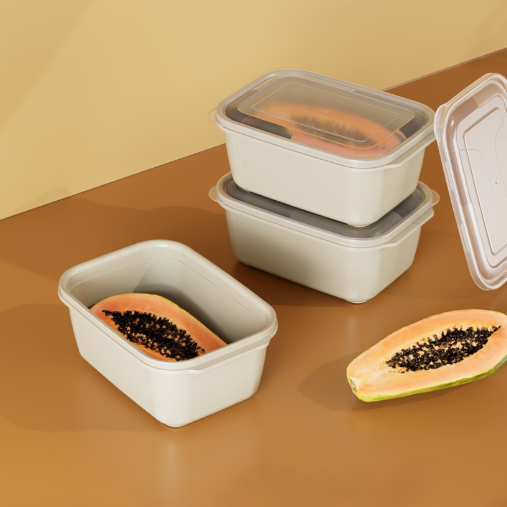 Прямоугольный контейнер 2500мл оливковый 186*273*80 (24)