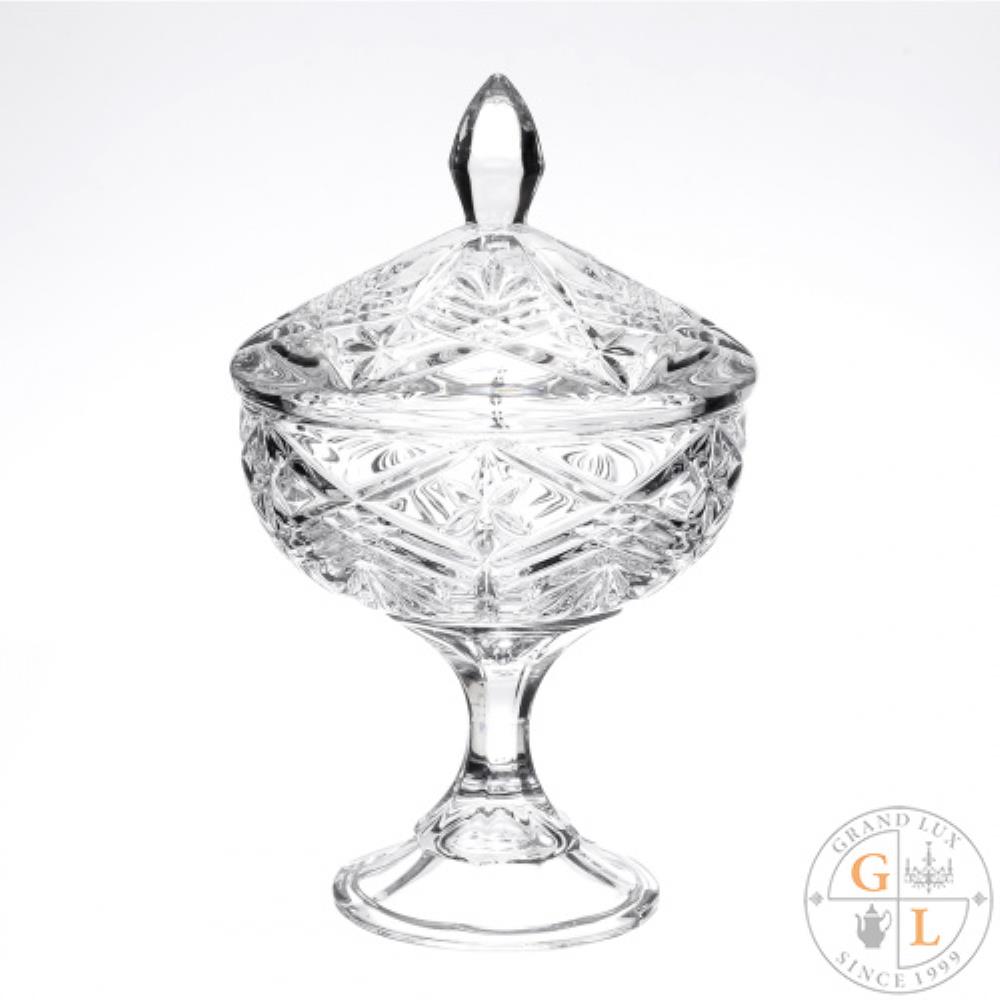 Crystalite Bohemia Taurus Конфетница на ножке с крышкой 24 см