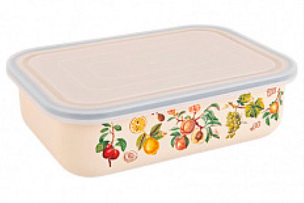 Лоток эмал Фруктовый сад 1,5л прям пласт/кр TM Appetite