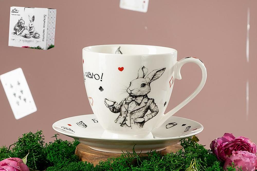 Безумное чаепитие Пара чайная круглая 400мл п/уп фарфор кратно 1