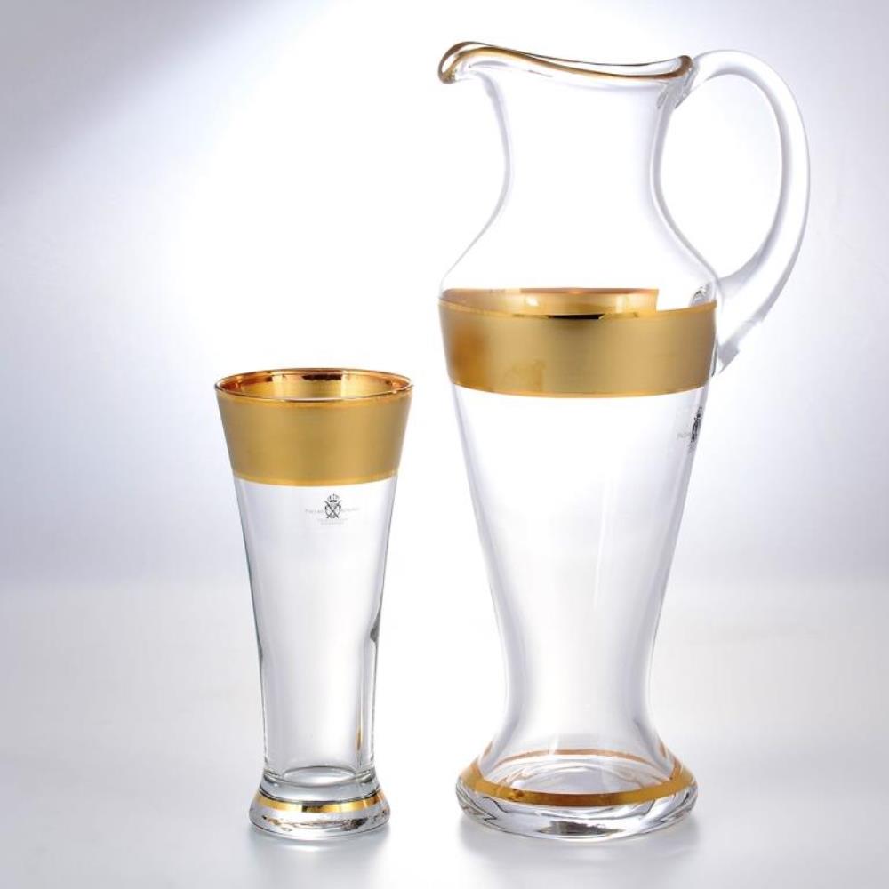 AS Crystal Набор Матовая полоса 7 предметов, графин и стаканы (6 шт) AS Crystal Набор Матовая полоса 7 предметов, графин и стаканы (6 шт)