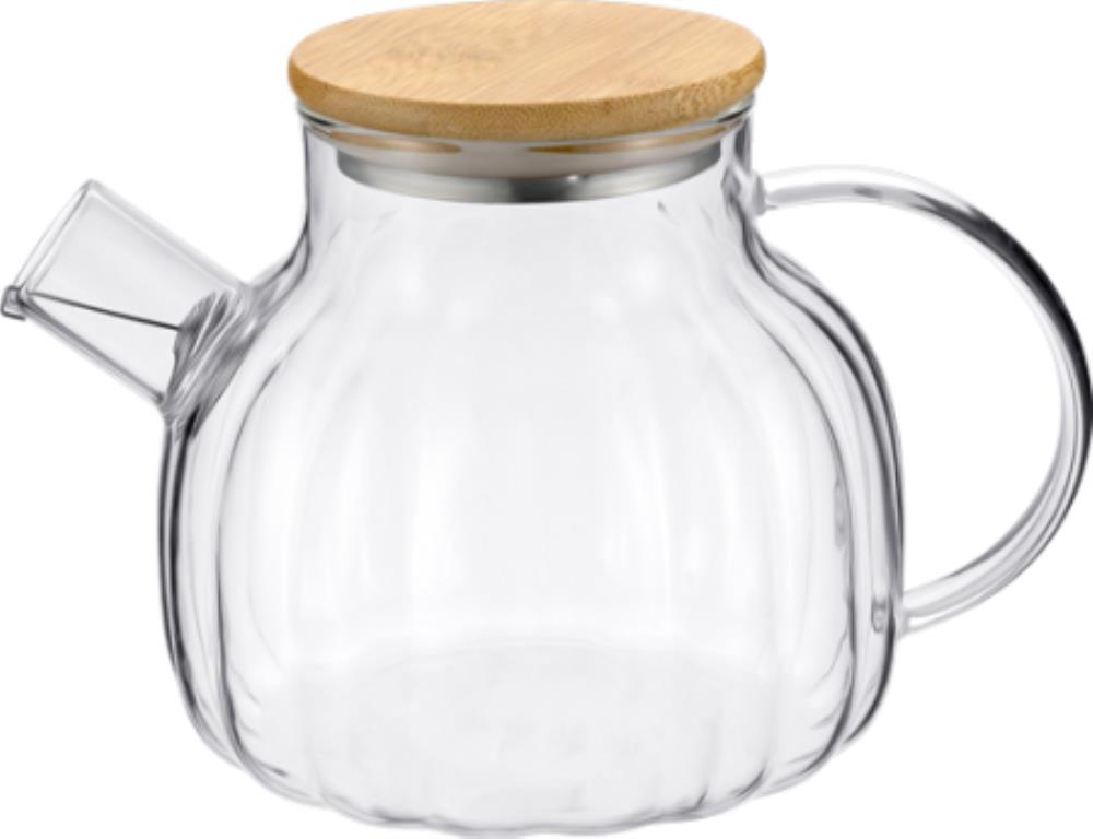 93-FR-TEA-14-1000 Чайник заварочный стеклянный 1 л с ситечком, Linea FRANCO Боросиликатное стекло, бамбук 93-FR-TEA-14-1000 Чайник заварочный стеклянный 1 л с ситечком, Linea FRANCO Боросиликатное стекло, бамбук