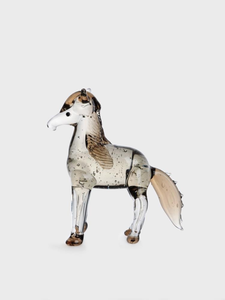 Статуэтка, 8х6 см, стекло, коричневая, Лошадка, Horse Статуэтка, 8х6 см, стекло, коричневая, Лошадка, Horse