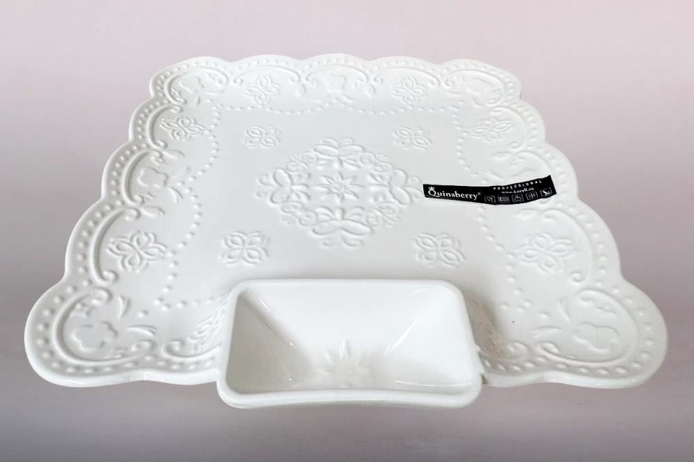 Блюдо сервировочное 26х25см с соусницей  кратно 6