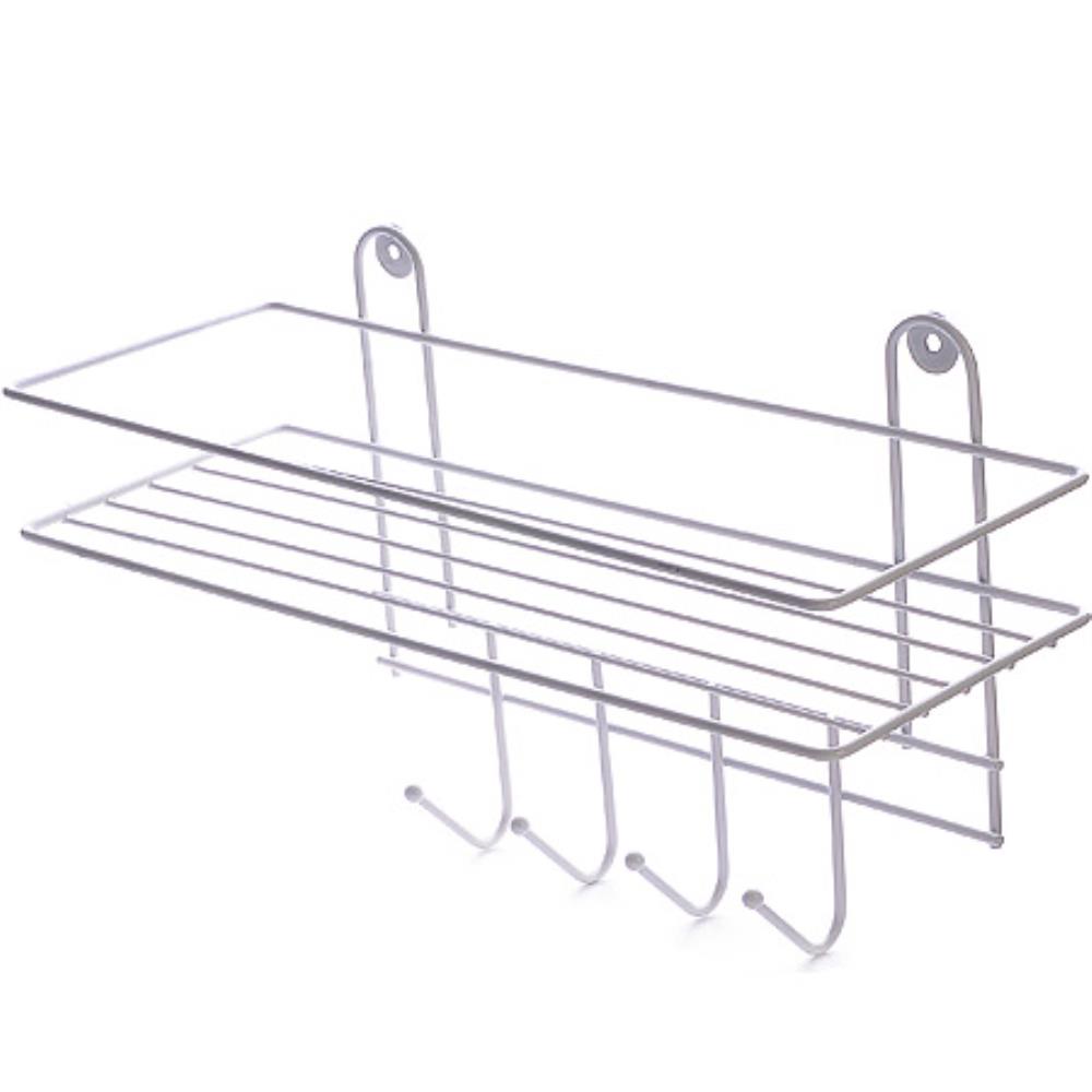 АЛТ12 Полка в ванную 4 крючка (33*12,5*21см) (х8)