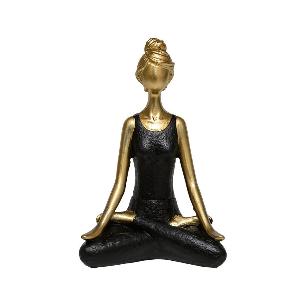 Статуэтка Йога Бирма, Д135 Ш90 В195, золотой, черный