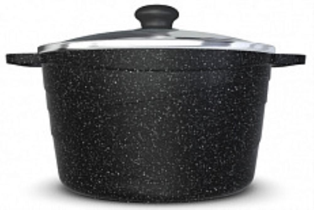 Кастрюля а/пр литая 3,0л стекл/кр Neva Granite ТМ NEVA