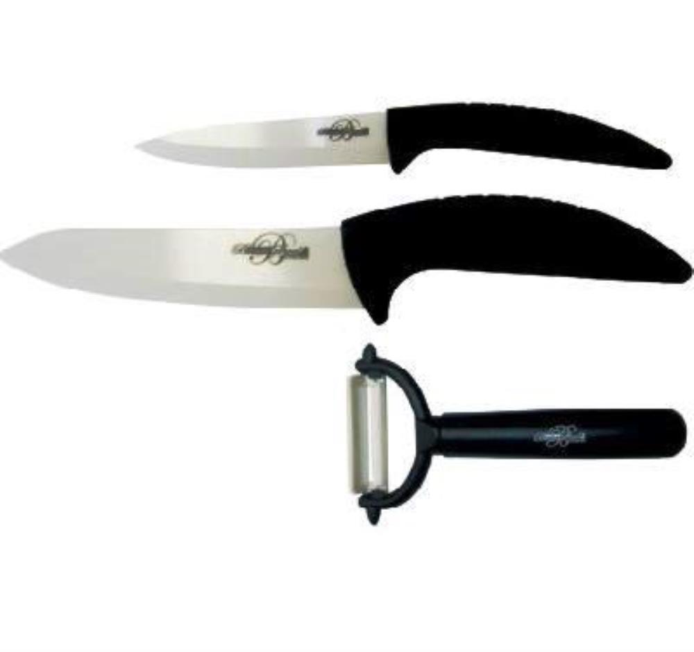 Ножи BS - 9013 3 пр. 7см, 15см/бел.керам. (х12)