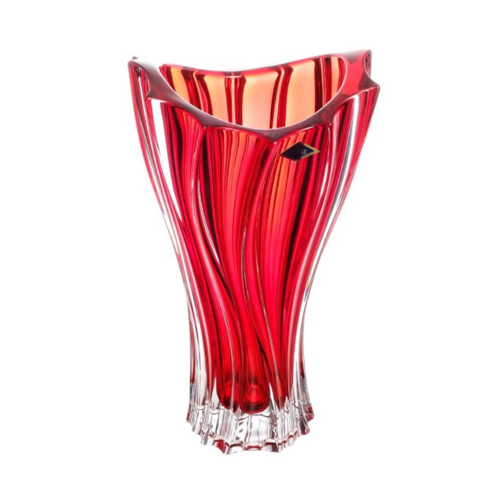 Aurum Crystal Plantica Ваза 32 см red