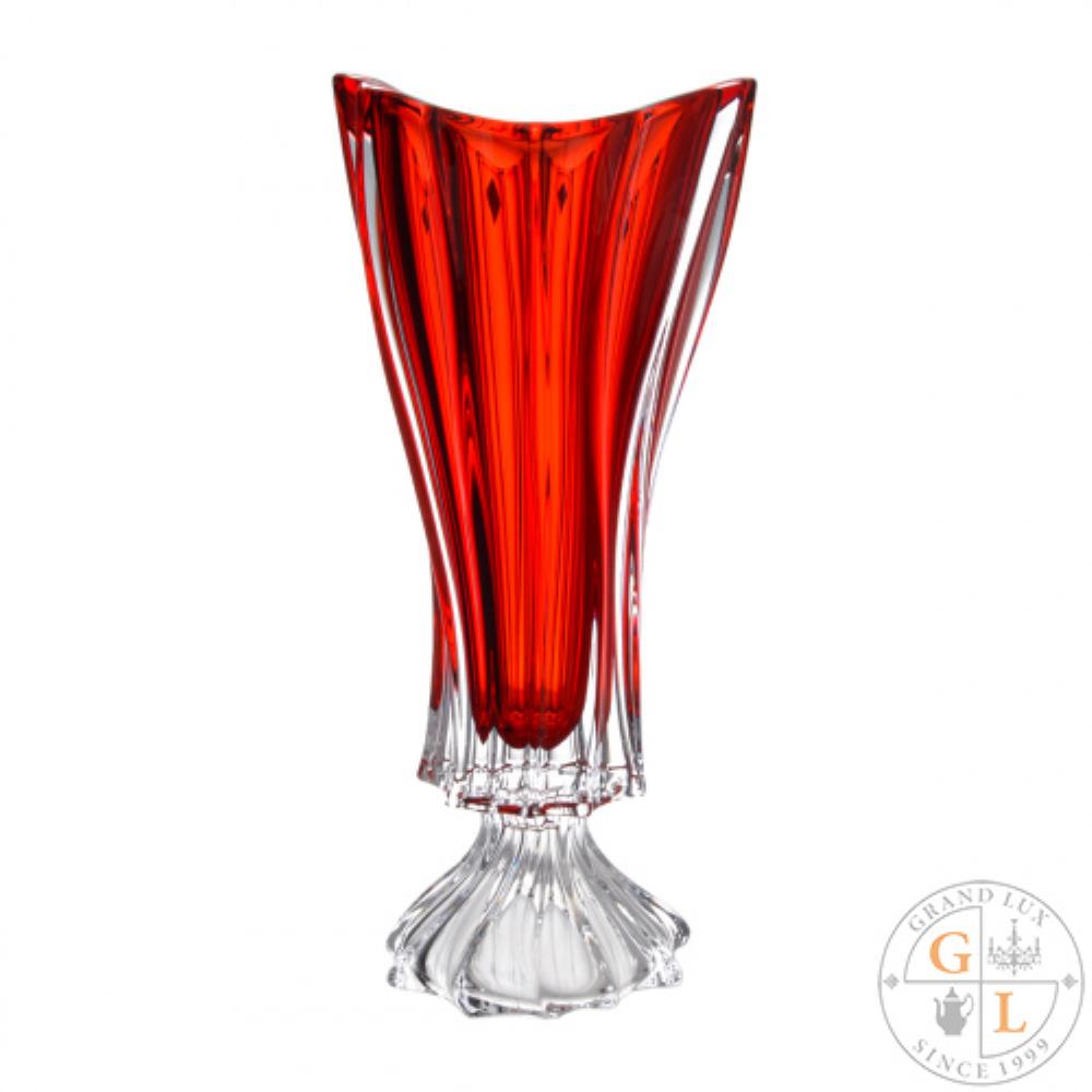 Aurum Crystal Plantica Ваза для цветов 40 см Red