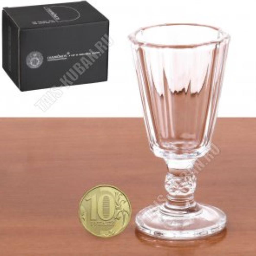 318 Y Набор 6 рюмок ЛАФИТНИК 25 мл, d-4 см, h- 8 см в упаковке