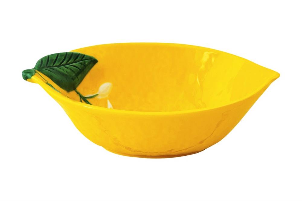 Салатник, 30х22 см, 1,5 л, фарфор P, овальный, желтый, Лимон, Fleurs et Citrons