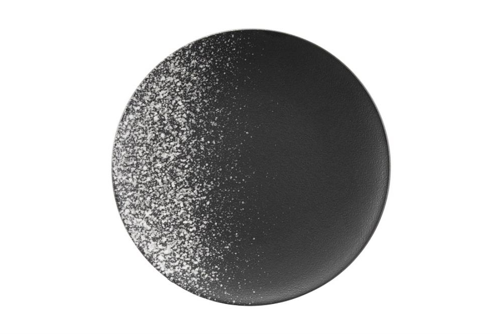 Тарелка закусочная, 20 см, фарфор P, черная, в белую крапинку, Caviar Galaxy