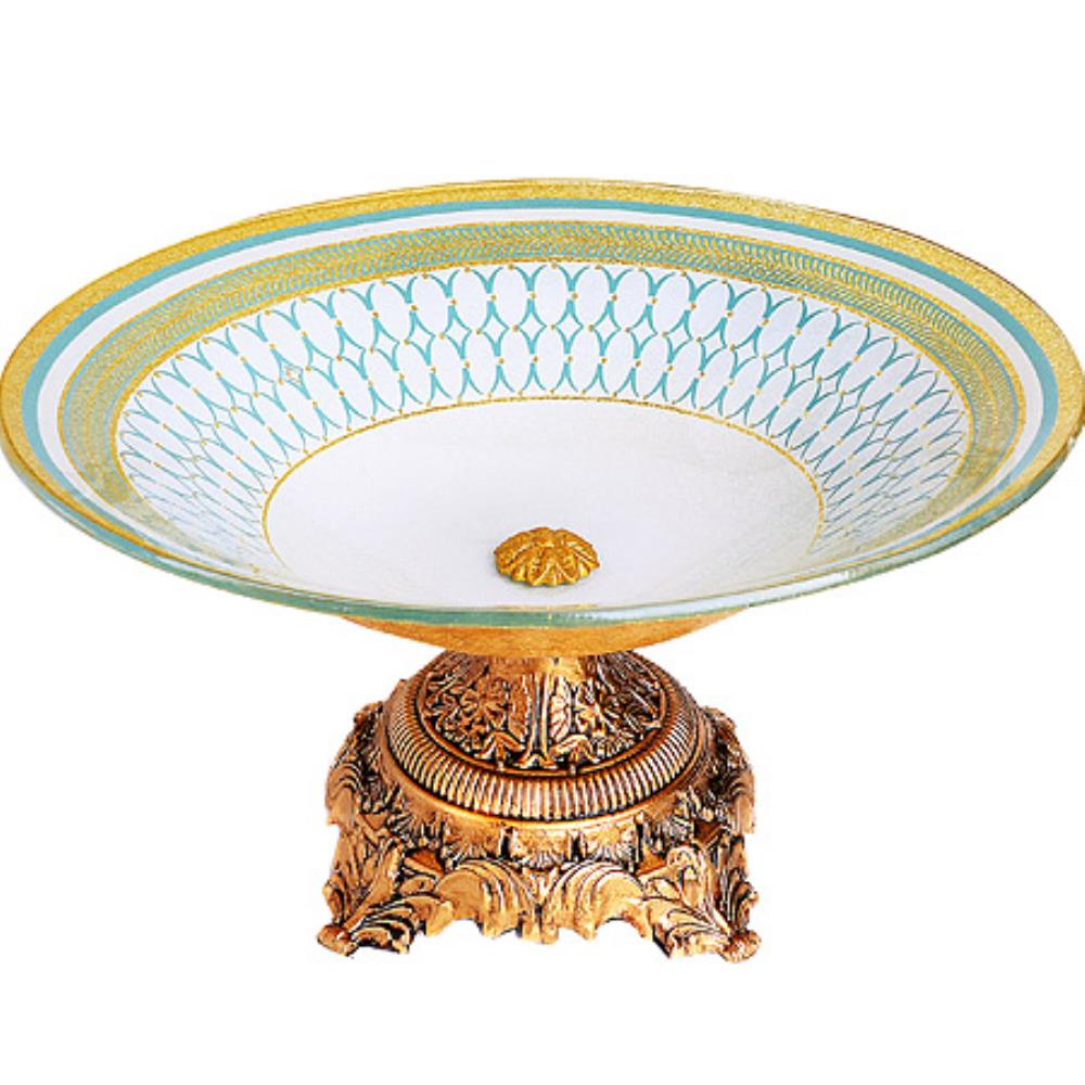 474-1 Фруктовница 29,5 см, стекло голубая (х6) 474-1 Фруктовница 29,5 см, стекло голубая (х6)